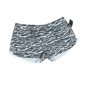 (6 for $25)Pink Floyd Gray‎ Zebra Print Sweat shorts size Large NWT